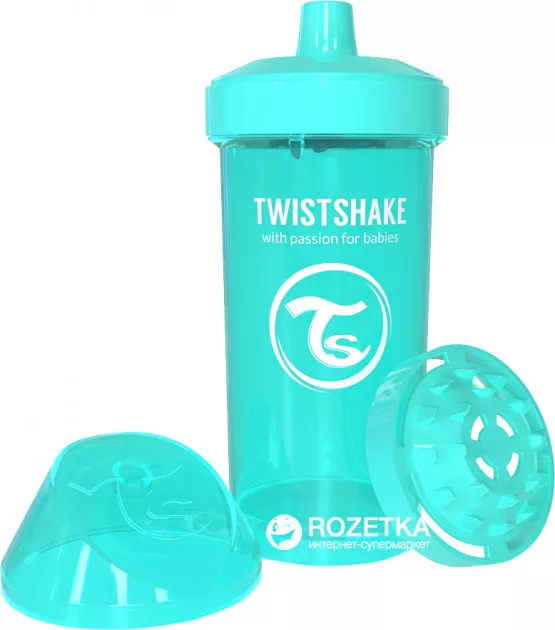 Twistshake детская чашка 360мл 12+мес, бирюзовая (24908 ) (78075 )
