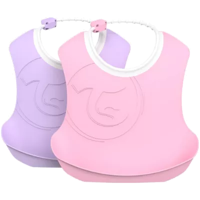 Twistshake набор детских нагрудников 4+мес, лавандовый/светло-розовый (69842) (78219 )