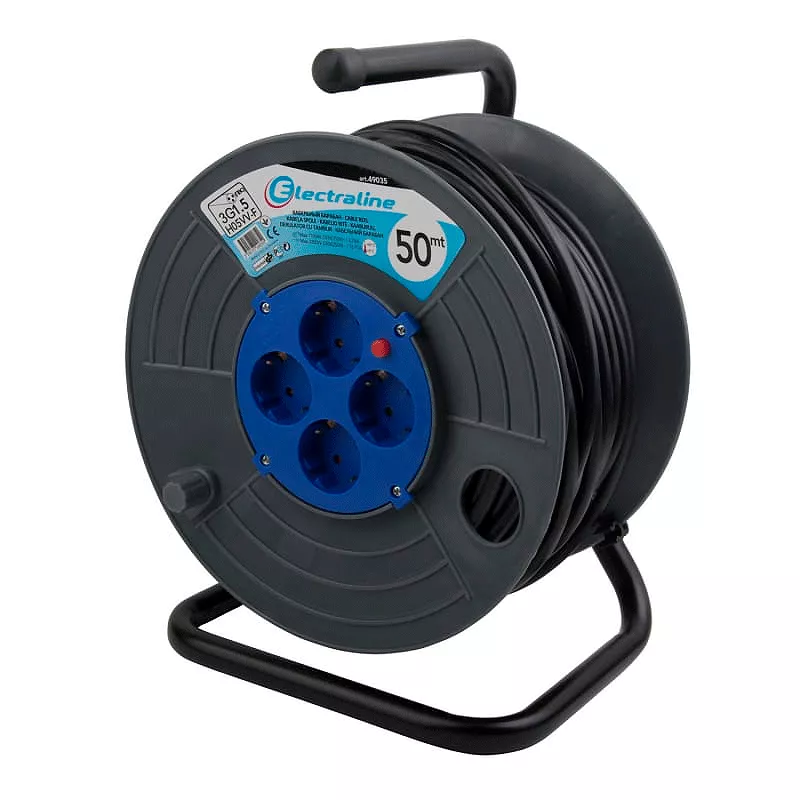 Удлинитель барабанный Electraline 50 м. 3х1,5 (49035) Удлинитель барабанный Electraline 50 м. 3х1,5 (49035)