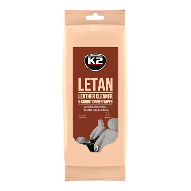 Влажные салфетки K2 LETAN LEATHER CLEANER & CONDITIONNER WIPES