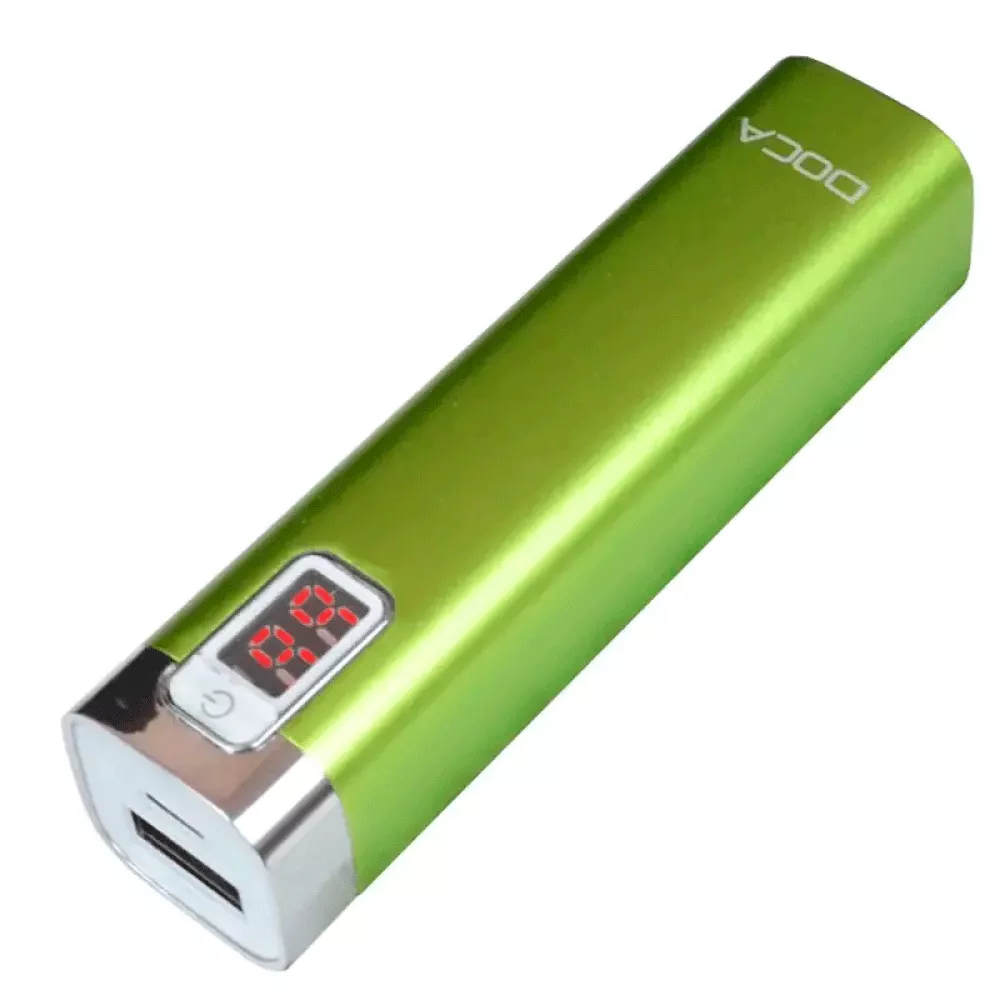 Внешнее зарядное устройство Power Bank DOCA D516 (2600mAh), зеленый (111-1002green) Внешнее зарядное устройство Power Bank DOCA D516 (2600mAh), зеленый (111-1002green)
