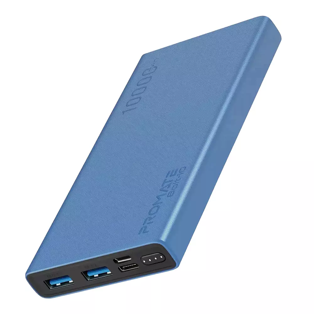 Зовнішній акумулятор Promate Bolt-10 10000 mAh Blue (bolt-10.blue) (046679)