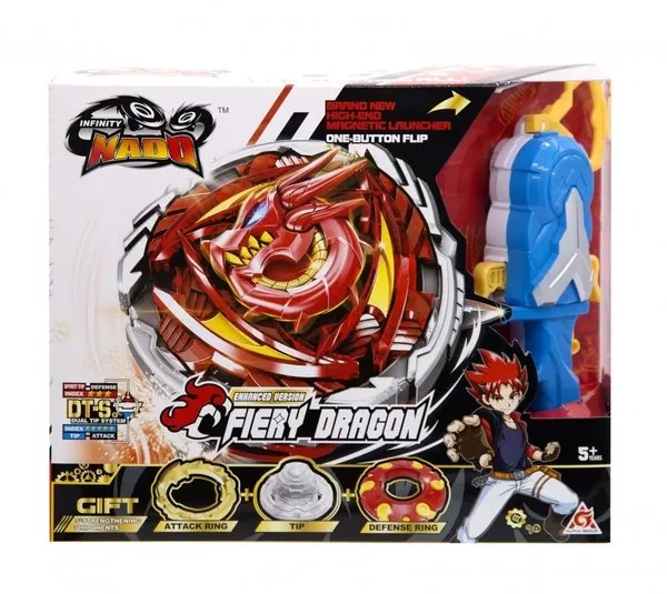 Волчок Infinity Nado V Egg с устройством запуска Fiery Dragon (Огненный Дракон),( YW634102)