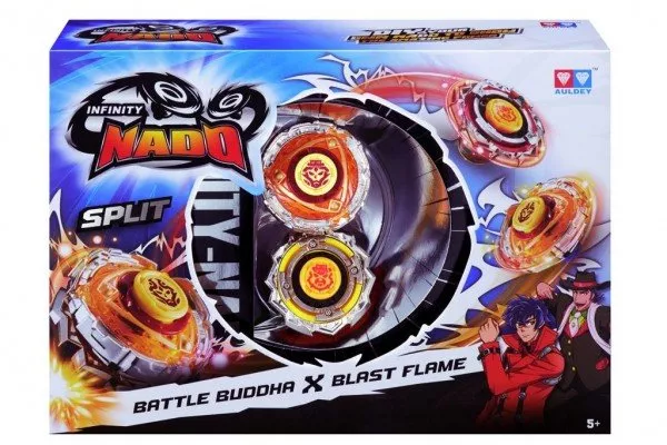 Дзига з пусковим пристроєм Auldey Infinity Nado Серія Спліт Battle Buddha та Blast Fla (YW624601 )