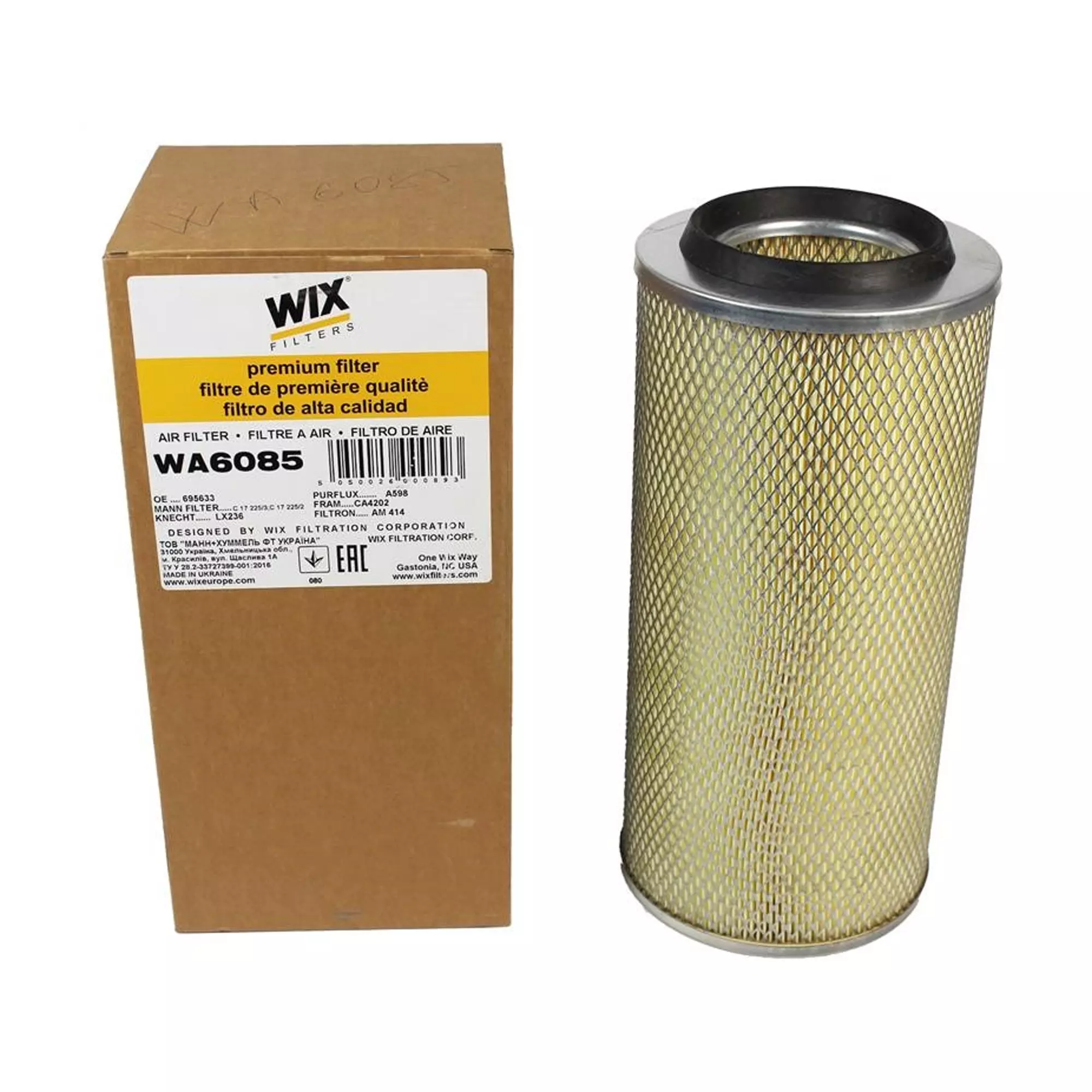 WIX FILTERS WA6085 Воздушный фильтр