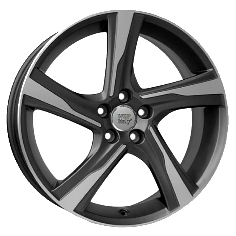 WSP ITALY W1258 NAPOLI (R18 7.5 5X108 52,5 63,4) MATT GUN METAL POLISHED