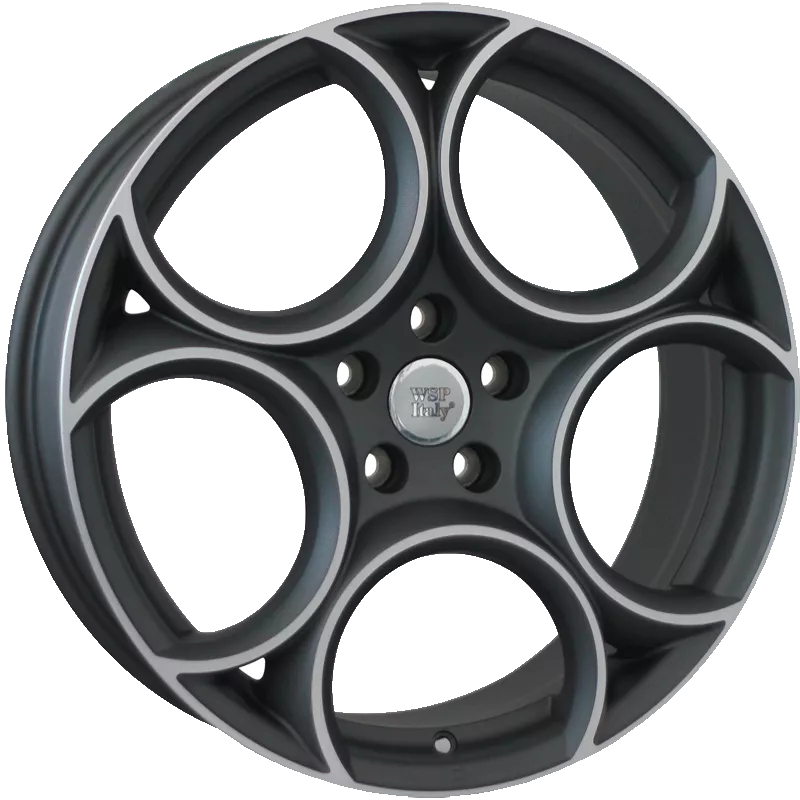 WSP ITALY W260 GRECALE (R19 8 5X110 34 65,1) MATT GUN METAL POLISHED