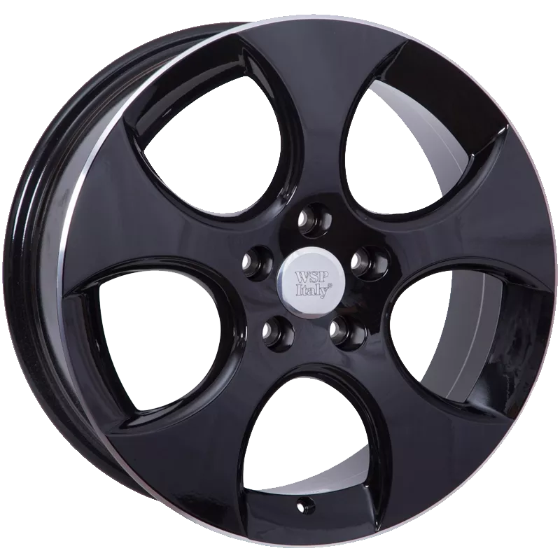 WSP ITALY W444 CIPRUS (R18 7.5 5X112 51 57,1) GLOSSY BLACK LIP POLISHED
