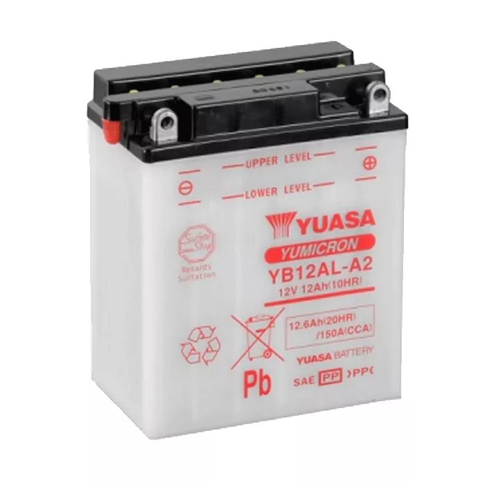 Мото аккумулятор YUASA кислотный 6СТ-12Ah 150A АзЕ (YB12AL-A2 (CP))