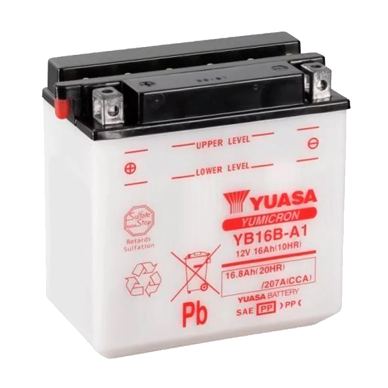 Мото аккумулятор YUASA 6СТ-16Ah 207A Аз (YB16B-A1 (CP)