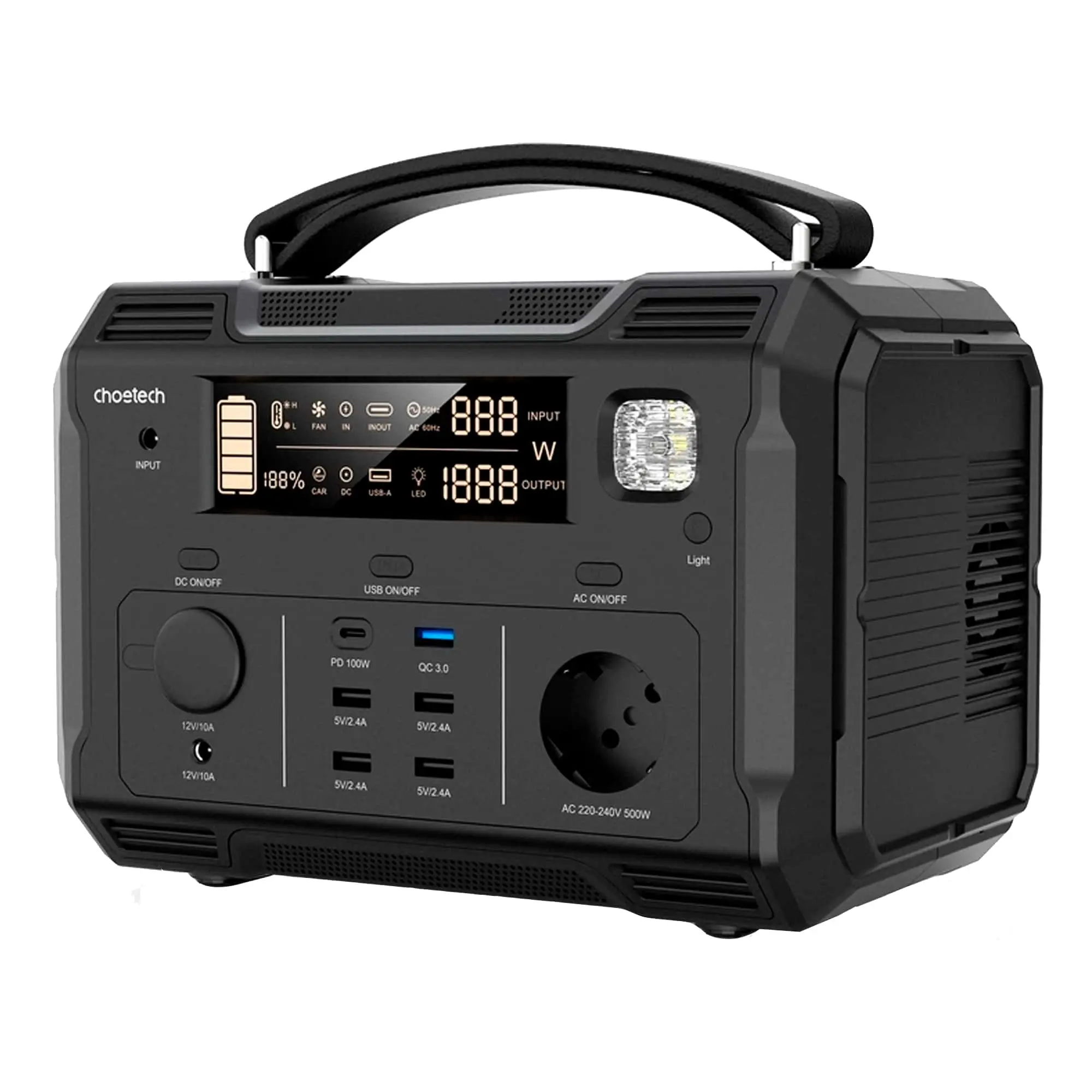 Зарядна станція Choetech 500W Portable Power Station (BS004) Зарядна станція Choetech 500W Portable Power Station (BS004)