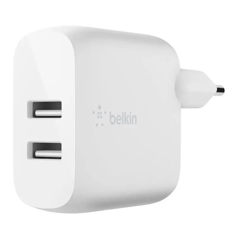 Зарядное устройство Belkin Home Charger 24W Dual USB 2.4A Lightning 1м White