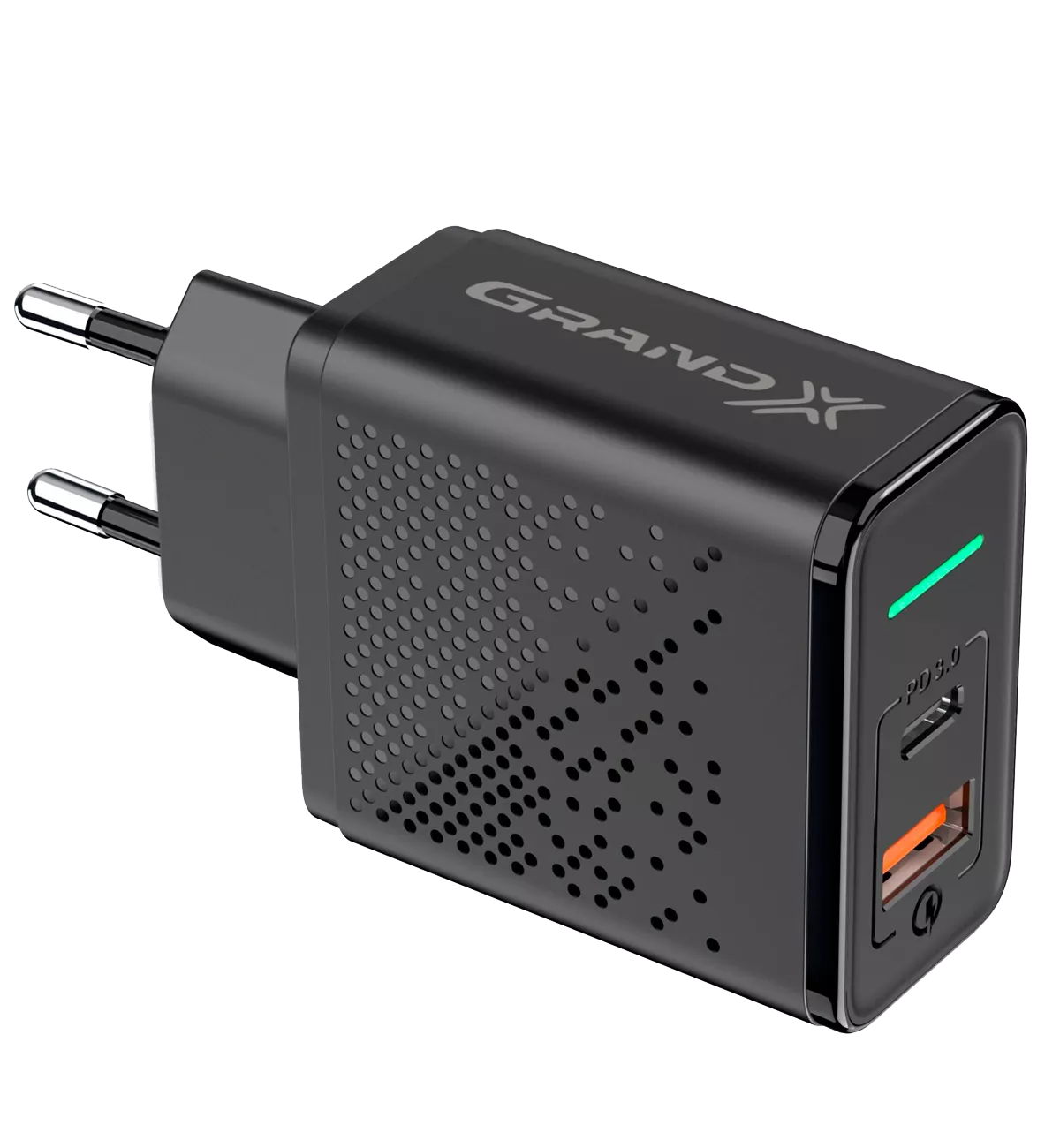 Зарядное устройство Grand-X Fast Сharge 6-в-1 PD 3.0, QС3.0, AFC,SCP,FCP,VOOC 1USB+1TypeC 18W (CH-880)