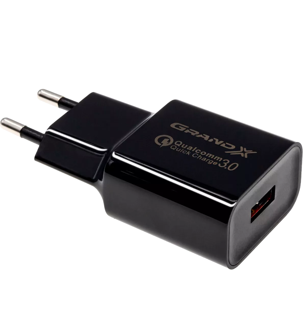 Зарядное устройство Grand-X USB 5V 2,1A Black с защитой от перегрузки (CH-350B)
