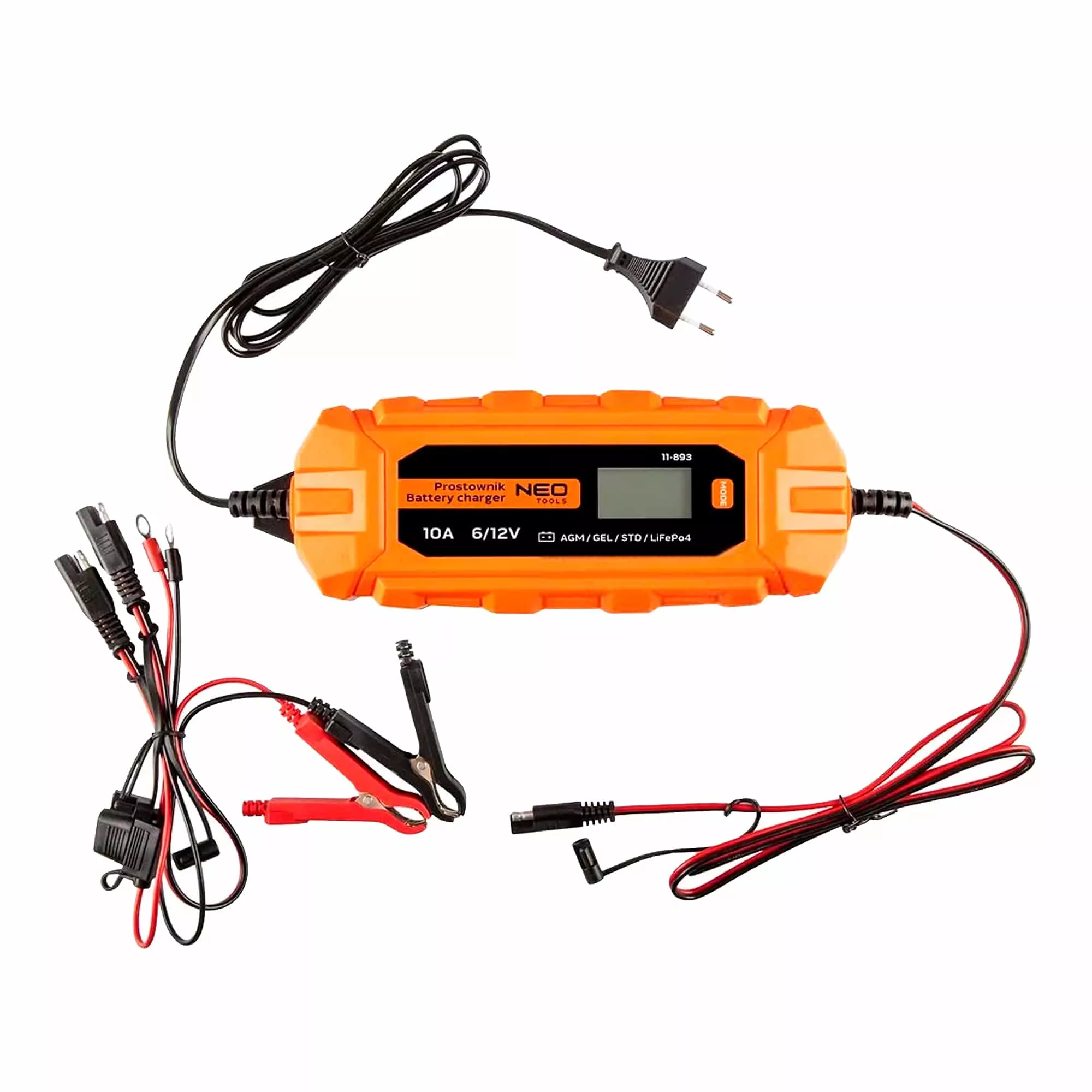 Зарядное устройство Neo Tools 10А/160Вт (11-893) Зарядное устройство Neo Tools 10А/160Вт (11-893)