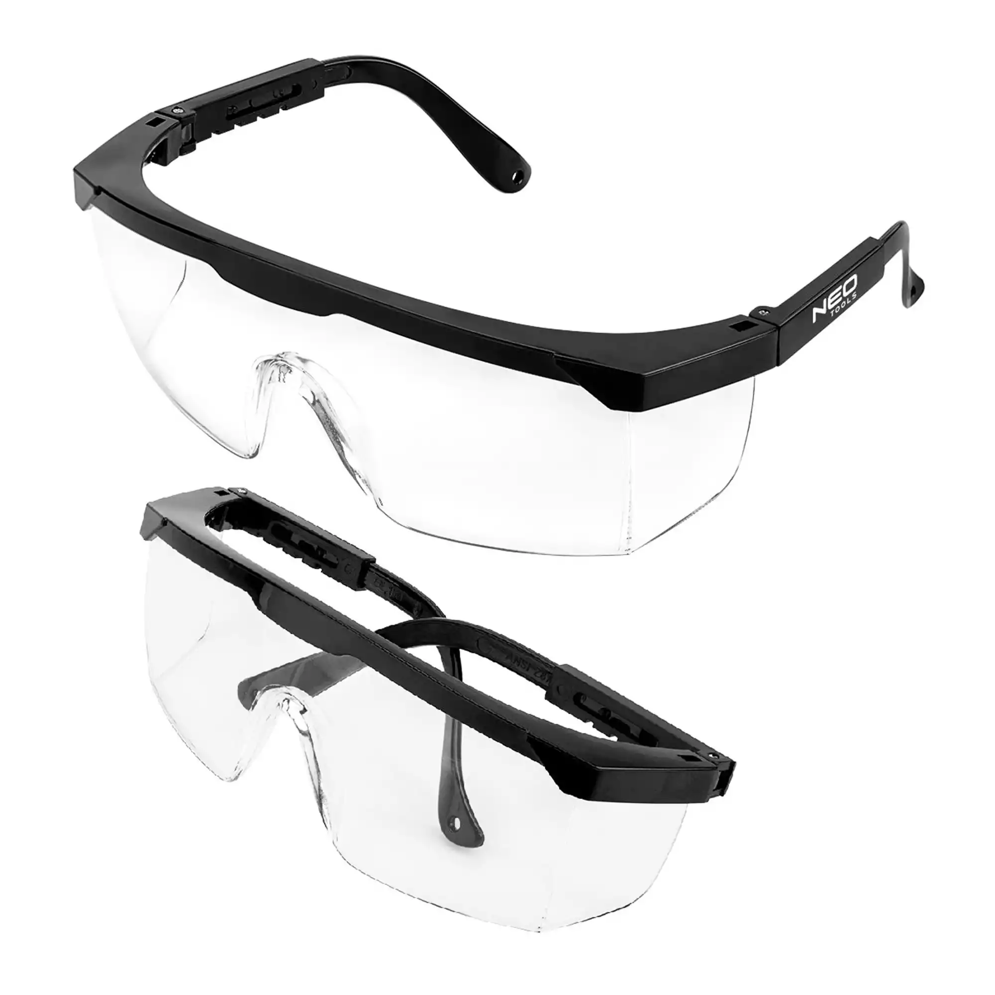 Защитные очки NEO TOOLS, белые, регулируемые скобки (97-505)