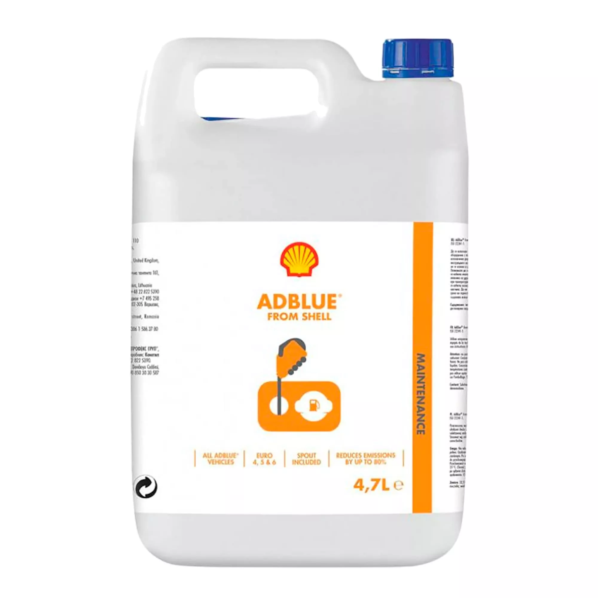 Рідина AdBlue Shell для нейтралізації вихлопних газів 4,7 л Рідина AdBlue Shell для нейтралізації вихлопних газів 4,7 л