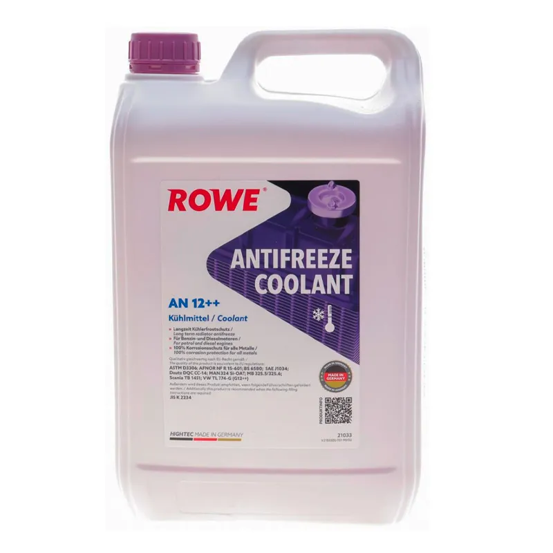 Антифриз ROWE HIGHTEC ANTIFREEZE COOLANT AN 12 EVO G12 фиолетовый 5л (21080-0050-99)