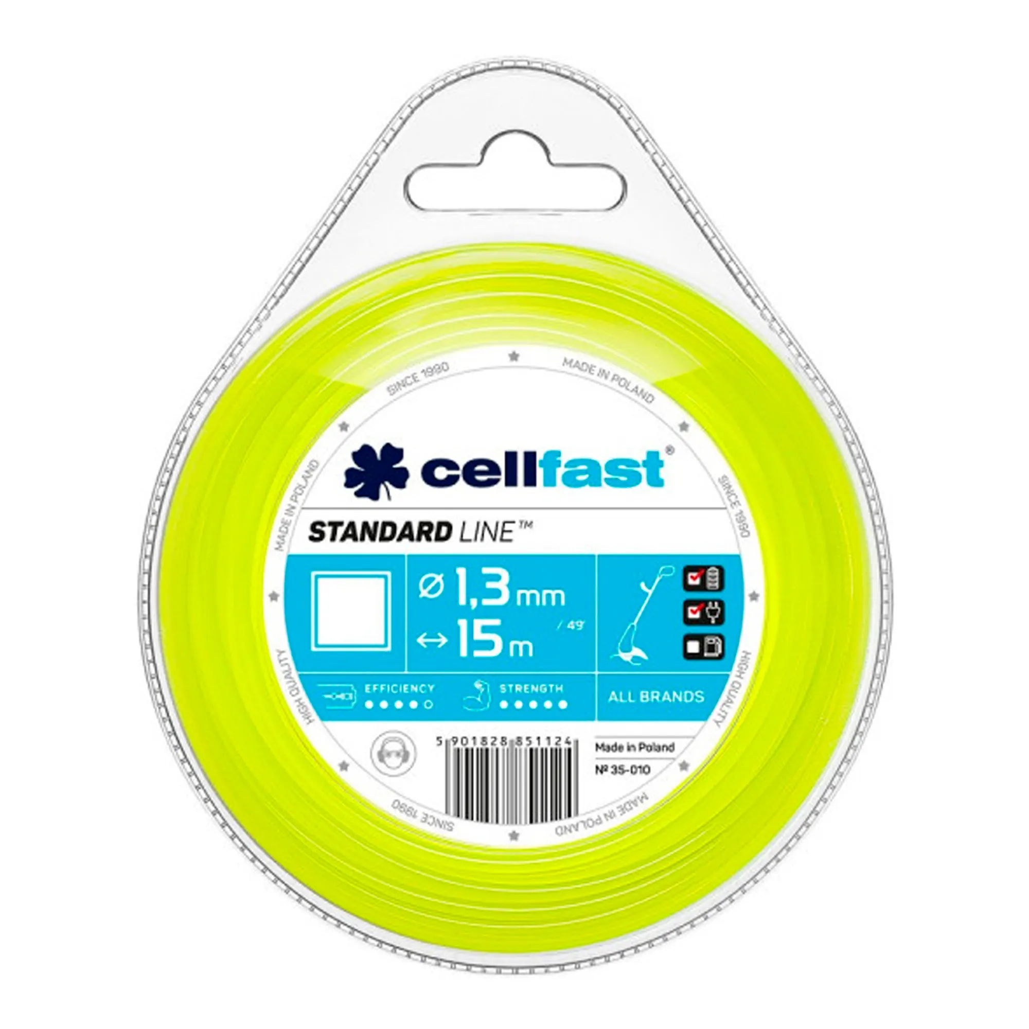 Жилка косильная Cellfast квадрат 1.3x15м (35-010)