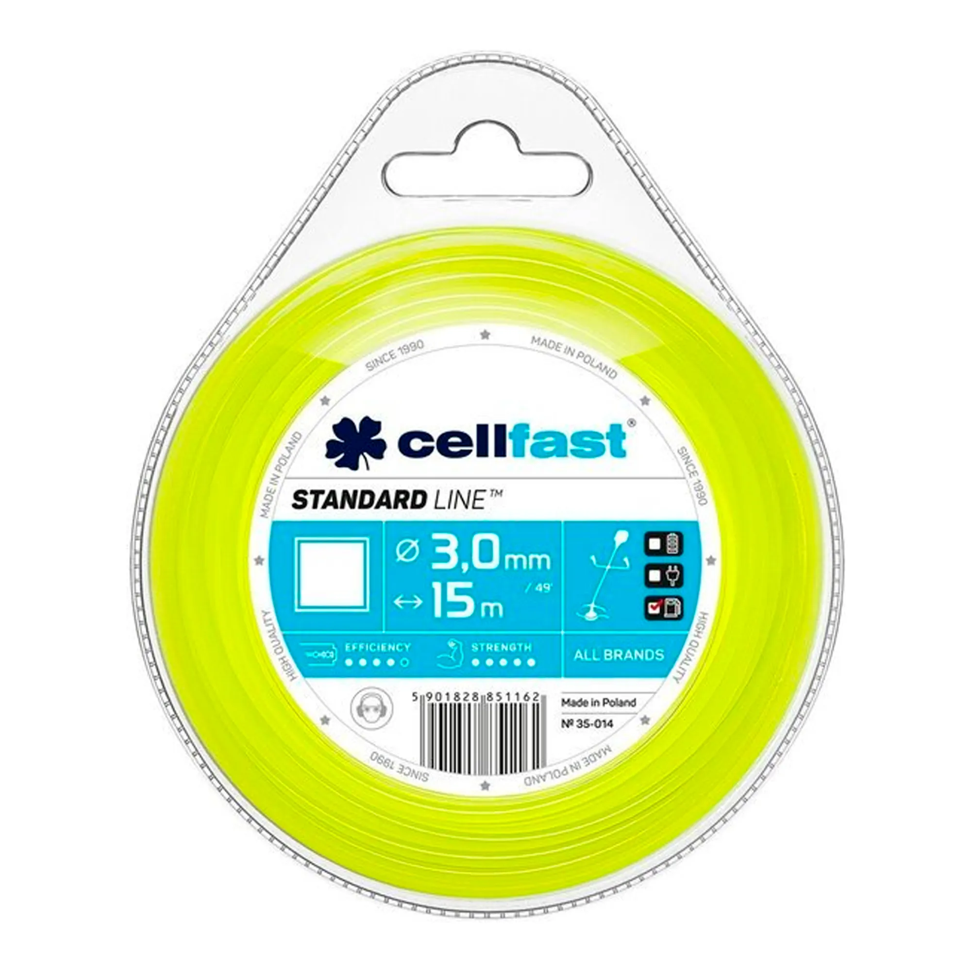 Жилка косильная Cellfast квадрат 3.0x15м (35-014)