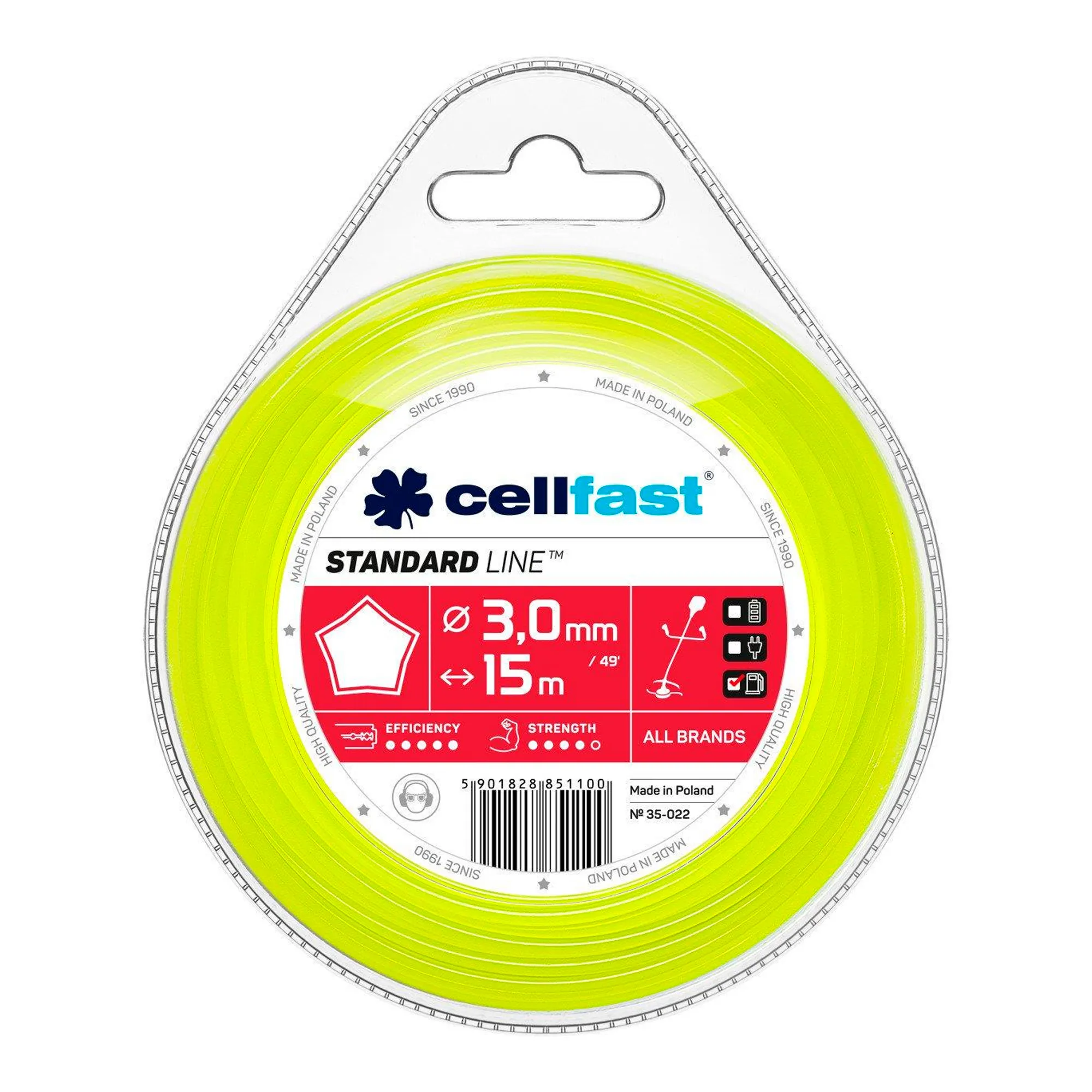 Жилка косильная Cellfast звезда 3x15м (35-022) Жилка косильная Cellfast звезда 3x15м (35-022)