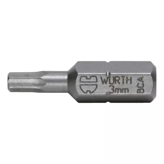 Бита WURTH с внутренней шестигранной головкой C 6.3 SW3 1/4" 25мм (061417693) Бита WURTH с внутренней шестигранной головкой C 6.3 SW3 1/4" 25мм (061417693)