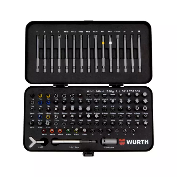 Набор бит с держателем WURTH 105 шт (0614250300)