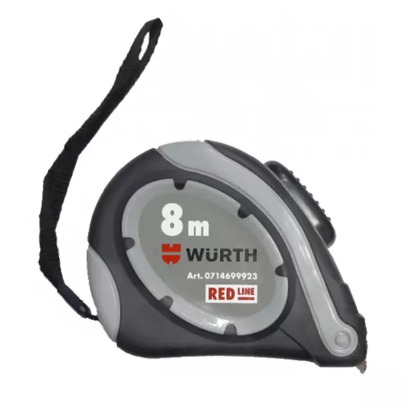 Рулетка карманная WURTH RED-LINE, 8м/25мм (0714699923) Рулетка карманная WURTH RED-LINE, 8м/25мм (0714699923)