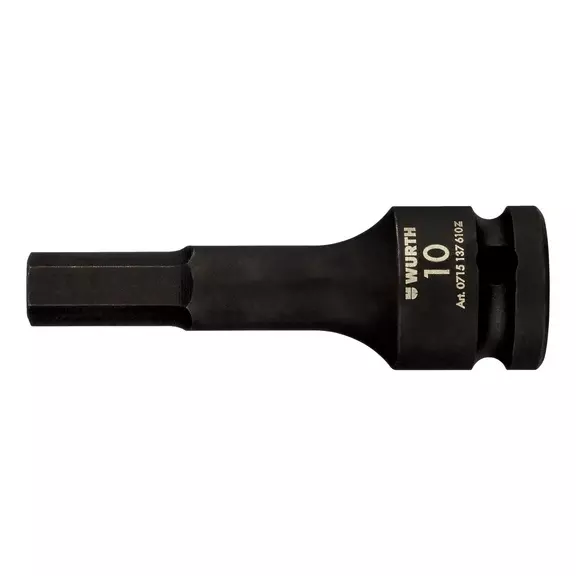 Головка торцевая ударная WURTH удлиненная 1/2" LONG HEX 5 (0715137605) Головка торцевая ударная WURTH удлиненная 1/2" LONG HEX 5 (0715137605)