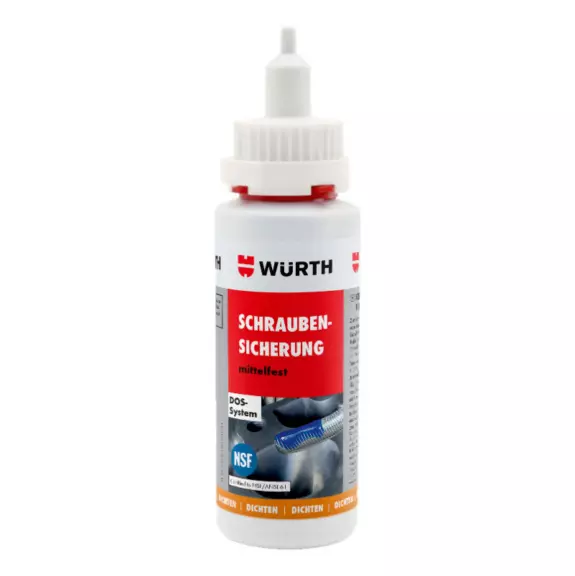 Фіксатор різьбових з'єднань середньої міцності WURTH 250гр (0893243250) Фіксатор різьбових з'єднань середньої міцності WURTH 250гр (0893243250)