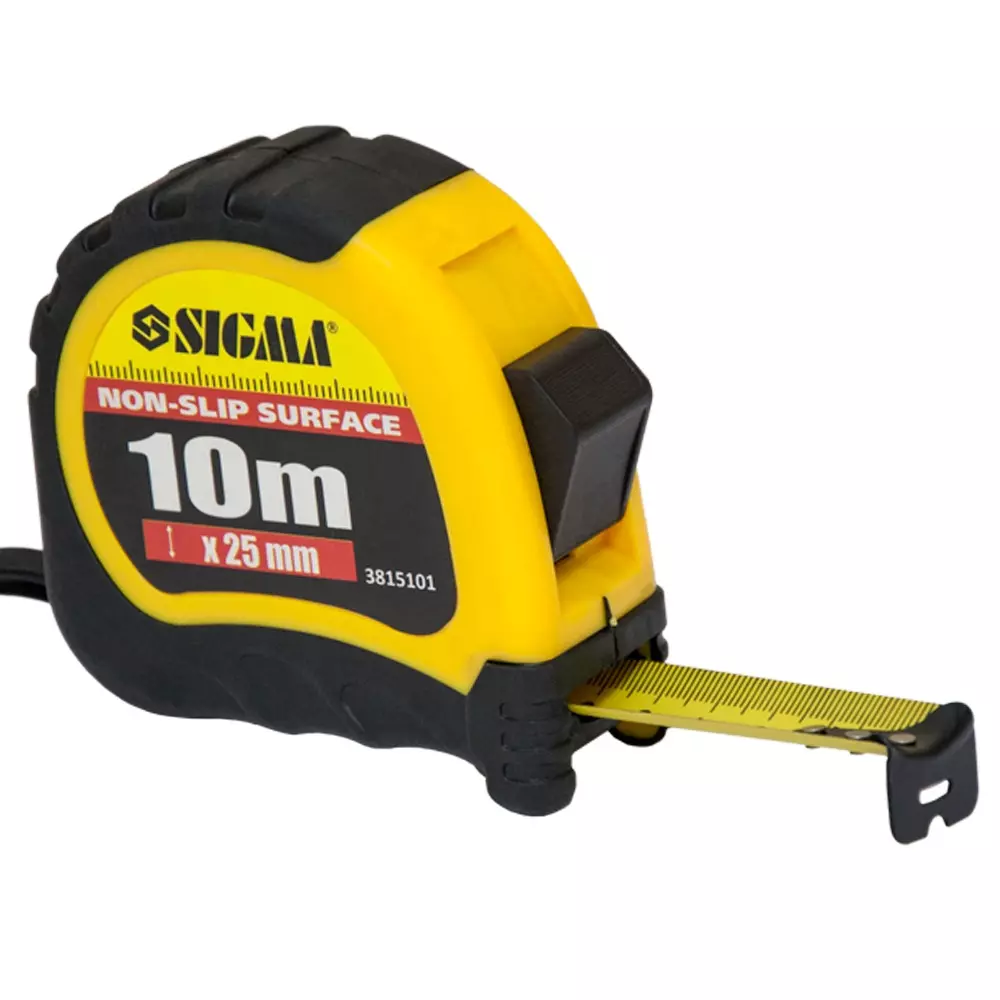 Рулетка SIGMA Shiftlock 10м х 25мм (3815101) Рулетка SIGMA Shiftlock 10м х 25мм (3815101)