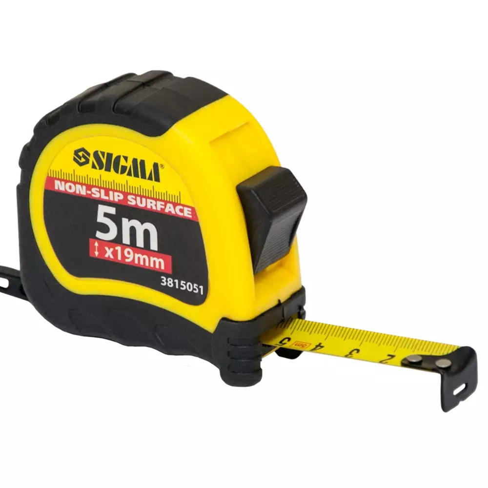 Рулетка SIGMA shiftlock 5м х 19мм (3815051) Рулетка SIGMA shiftlock 5м х 19мм (3815051)
