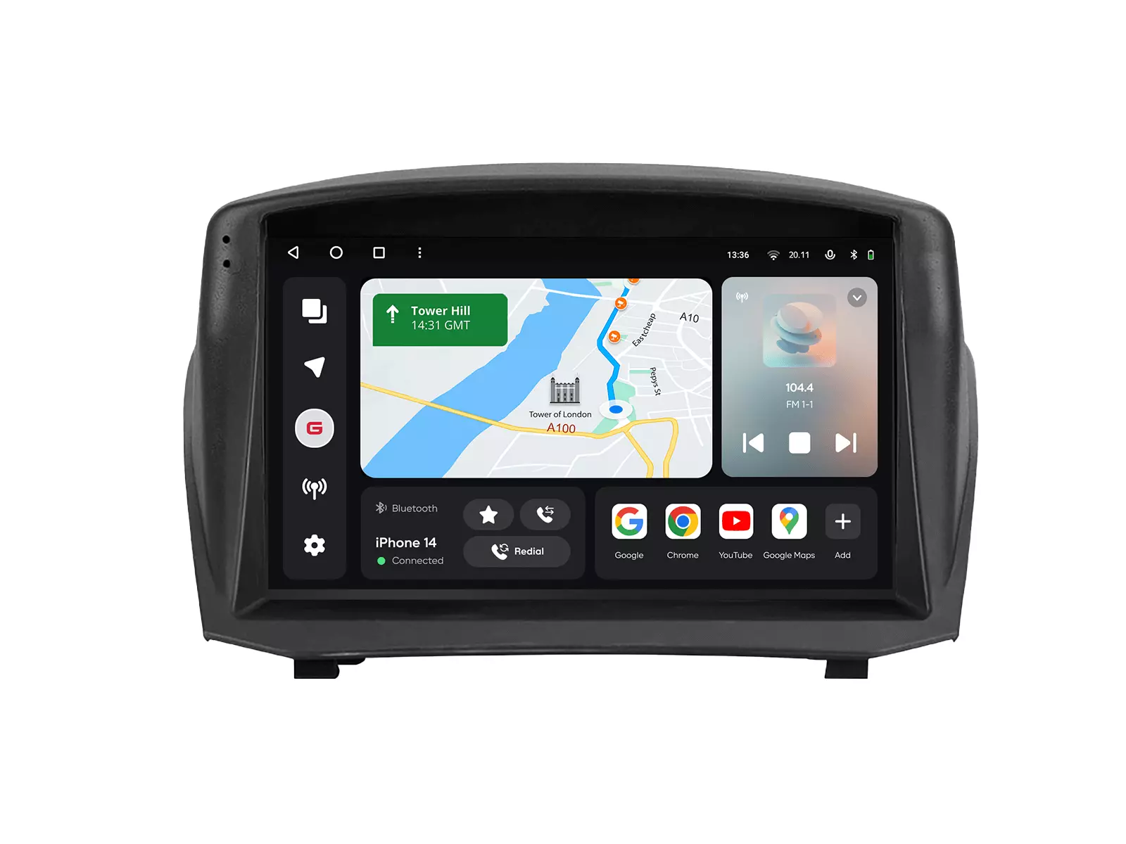 Мультимедійна автомобільна система Gazer T6509-WT/L PRO до Ford Fiesta Mk 6 2008-2019 80637 Мультимедійна автомобільна система Gazer T6509-WT/L PRO до Ford Fiesta Mk 6 2008-2019 80637