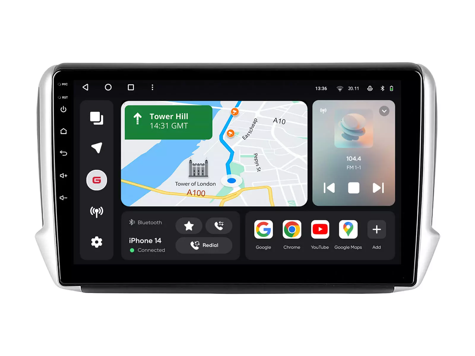 Мультимедийная автомобильная система Gazer T6010-A94F PRO MAX для Peugeot 2008 1 208 2013-2020 43557