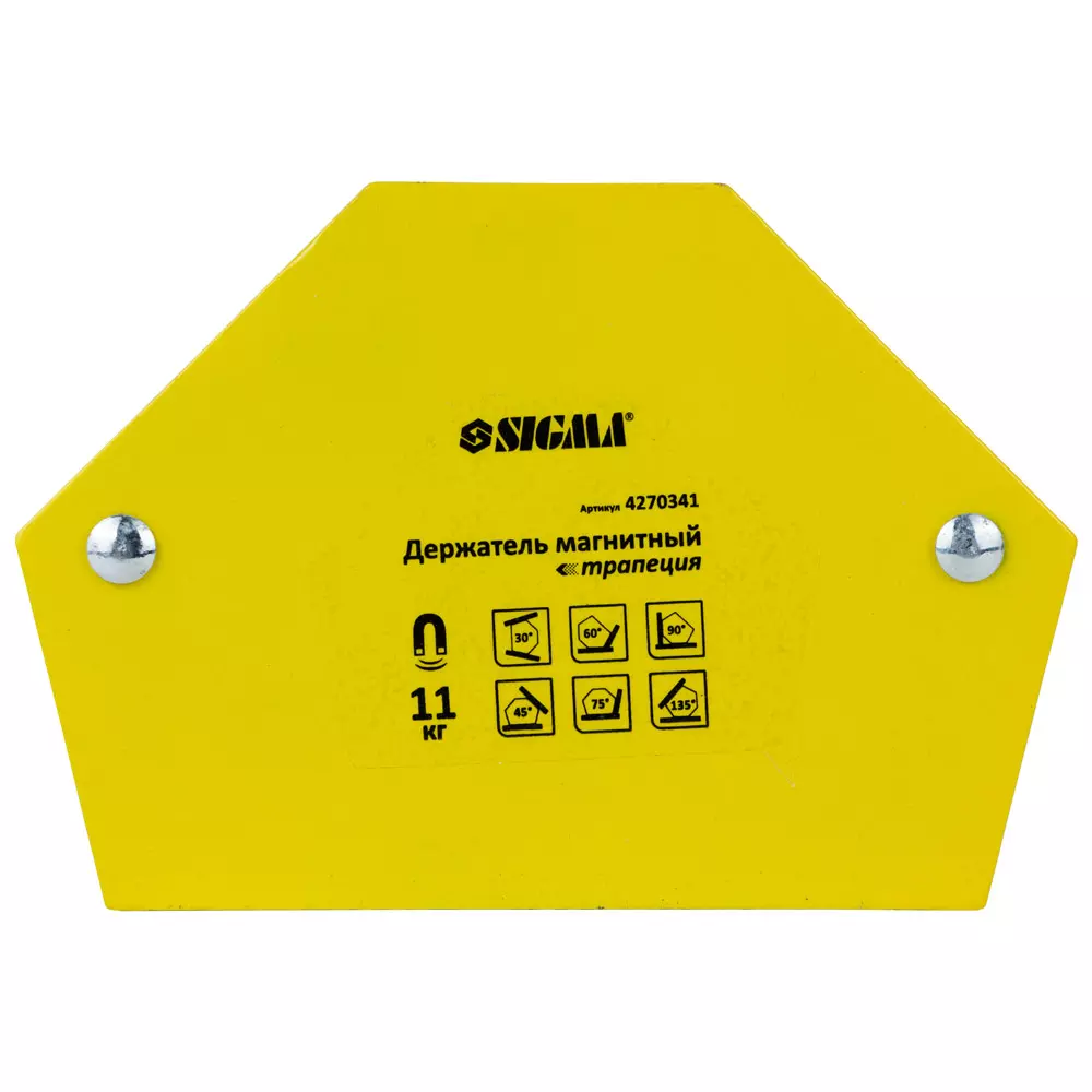 Магніт для зварки SIGMA трапеція 11кг 78х32х47х28.5мм (30.45,60.90.75.135°) (4270341) Магніт для зварки SIGMA трапеція 11кг 78х32х47х28.5мм (30.45,60.90.75.135°) (4270341)