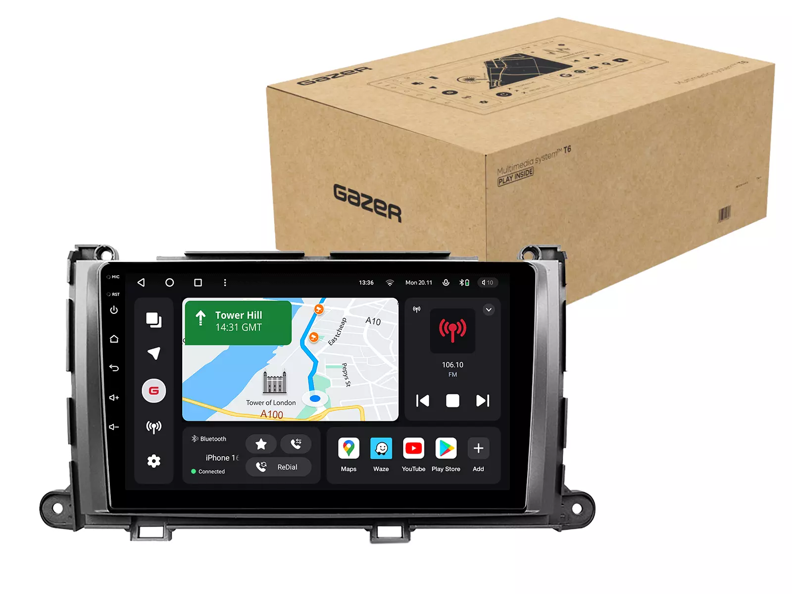 Мультимедийная автомобильная система Gazer T6009-XL30/H PRO для Toyota Sienna 3 (XL30) 2010-2014 80118 Мультимедийная автомобильная система Gazer T6009-XL30/H PRO для Toyota Sienna 3 (XL30) 2010-2014 80118