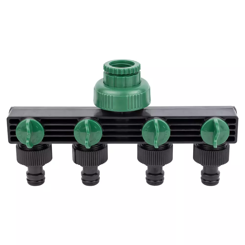 Кран розподільний GRAD з адаптерами 1/2" 4-е виходу в/р 1/2"х3/4" ABS (5016905) Кран розподільний GRAD з адаптерами 1/2" 4-е виходу в/р 1/2"х3/4" ABS (5016905)