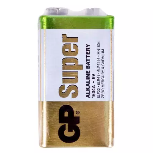 Батарейка GP SUPER ALKALINE 9V 1604AEB-5S1 6LF22 (4891199006500) Батарейка GP SUPER ALKALINE 9V 1604AEB-5S1 6LF22 (4891199006500)