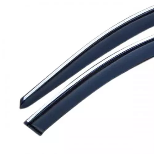Дефлекторы окон HIC Lexus LS 2000-2006 c хром молдингом (LE21-M) Дефлекторы окон HIC Lexus LS 2000-2006 c хром молдингом (LE21-M)