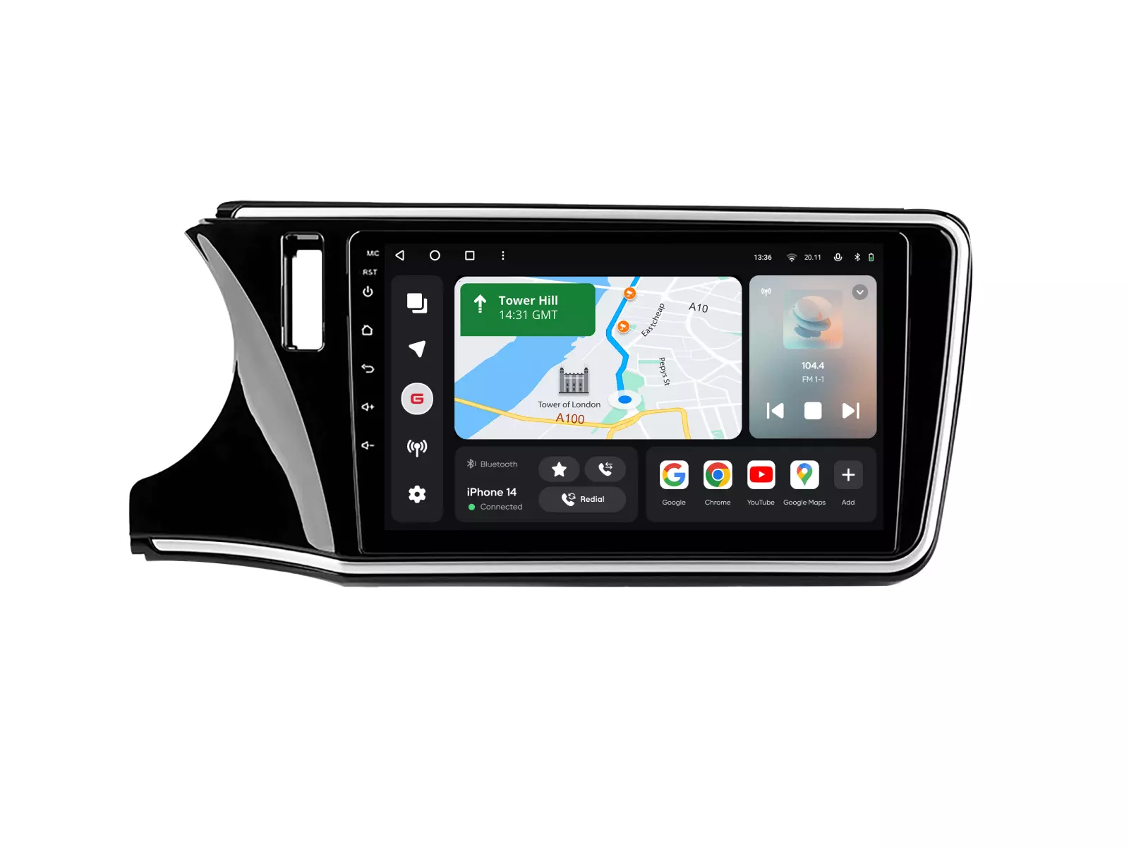 Мультимедійна автомобільна система Gazer T6010-GM4/L до Honda City 2014-2017 78790 Мультимедійна автомобільна система Gazer T6010-GM4/L до Honda City 2014-2017 78790