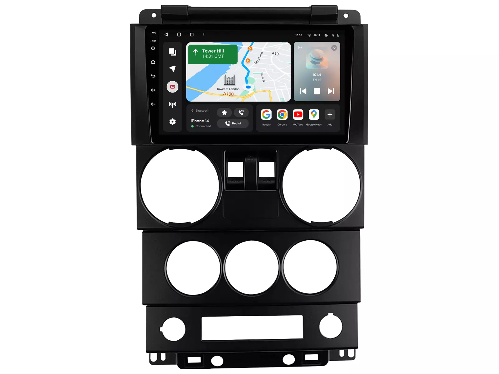 Мультимедийная автомобильная система Gazer T6009-JK PRO MAX для Jeep Wrangler 3 (JK) 2008-2010 40311 Мультимедийная автомобильная система Gazer T6009-JK PRO MAX для Jeep Wrangler 3 (JK) 2008-2010 40311