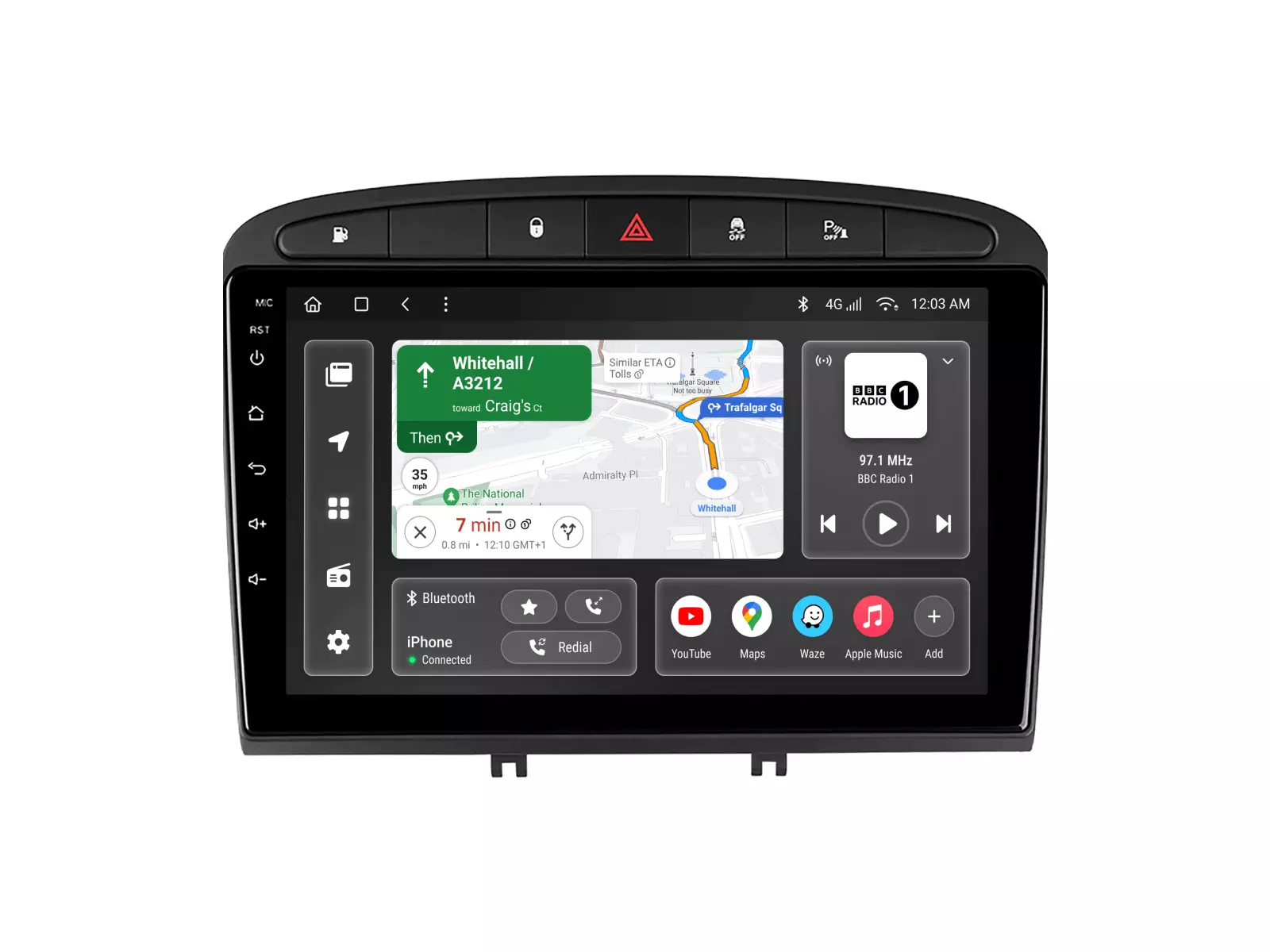 Мультимедийная автомобильная система Gazer T6009-T7 PRO MAX для Peugeot 408 1 2012-2020, 308 2007-2015 43510