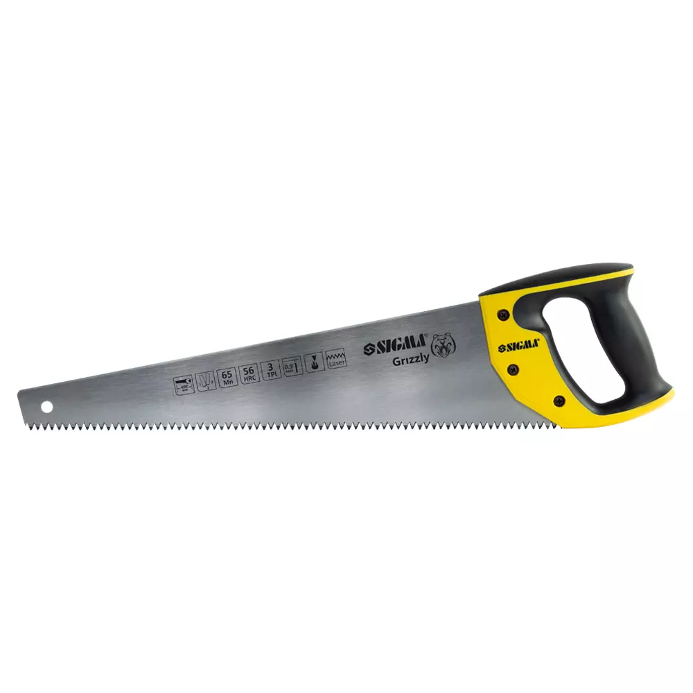 Ножовка по дереву SIGMA 450мм 3TPI Grizzly (4400821)