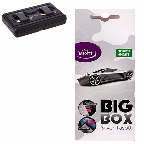 Ароматизатор Tasotti под сиденье Big box Silver 58 г (115805)