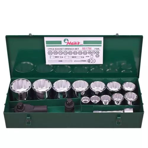 Набор торцевых головок 1"DR 32-85 мм 17 шт (8617M) Набор торцевых головок 1"DR 32-85 мм 17 шт (8617M)