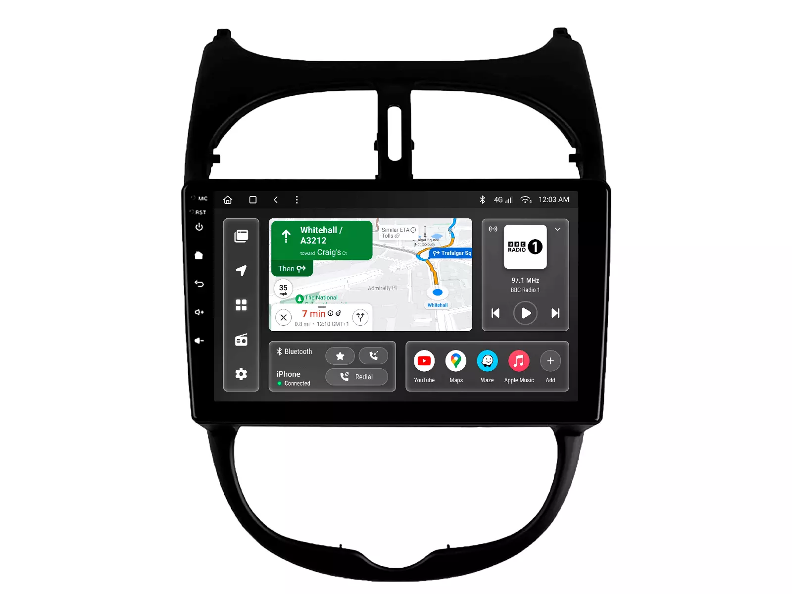 Мультимедійна автомобільна система Gazer T6009-T12 до Peugeot 206 1998-2012 78388 Мультимедійна автомобільна система Gazer T6009-T12 до Peugeot 206 1998-2012 78388