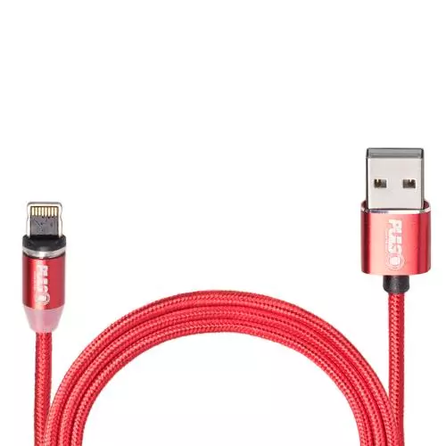 Кабель магнітний PULSO USB - Lightning 2,4А 1m red (MC-2301L RD)