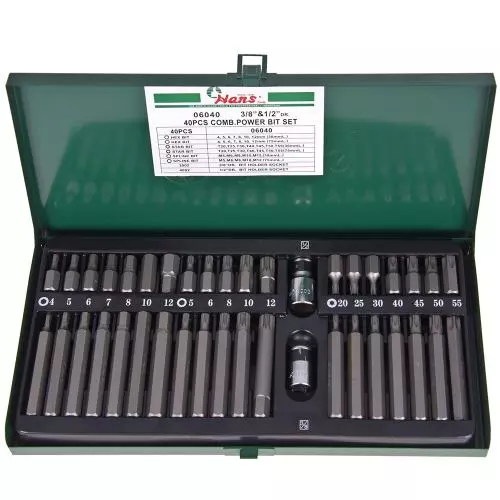 Набор бит HANS Torx, Spline, Hex 40шт (06040) Набор бит HANS Torx, Spline, Hex 40шт (06040)