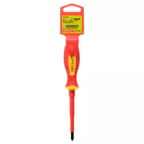 Викрутка Alloid 1000В VDE хрест PH2 6х100мм (SD-06100) Викрутка Alloid 1000В VDE хрест PH2 6х100мм (SD-06100)