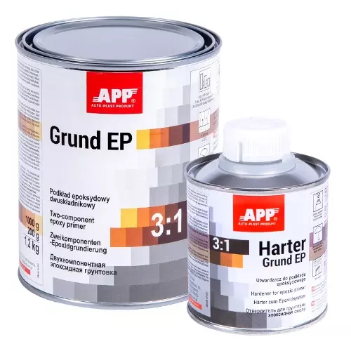 Грунт APP grund EP 3:1 епоксидний + стверджувач сірий 0.2 л (021202)